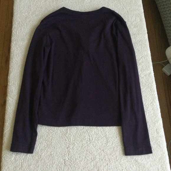 Vintage 90s Y2K The Limited Knit Cardigan Cotton Purple - Sz Medium - Picture 7 of 10